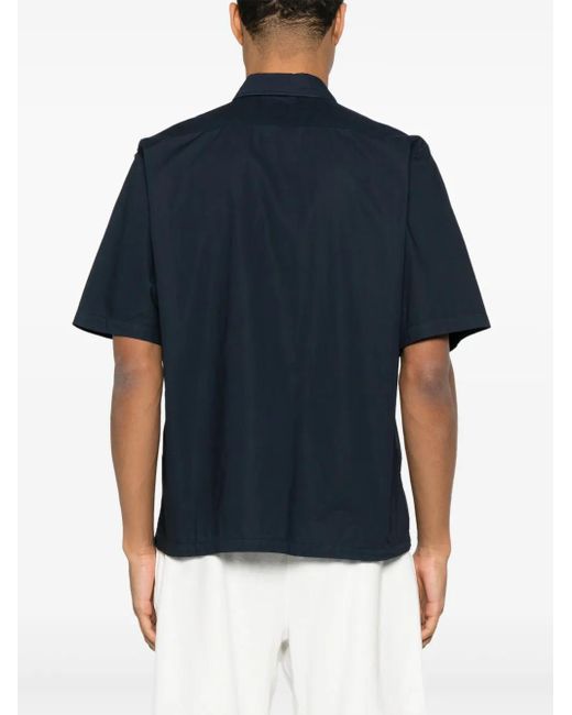 Camisa con logo bordado C P Company de hombre de color Blue