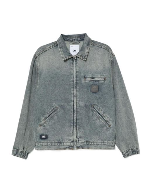 Chocoolate Gray Logo Denim Jacket for men