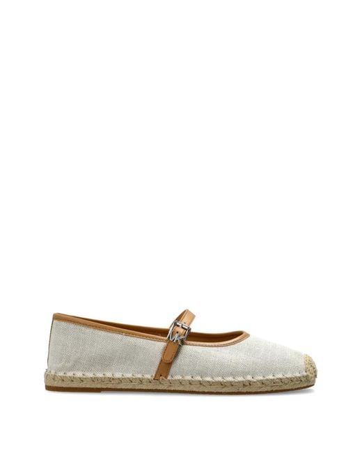 MICHAEL Michael Kors White Canvas Ballet Espadrilles