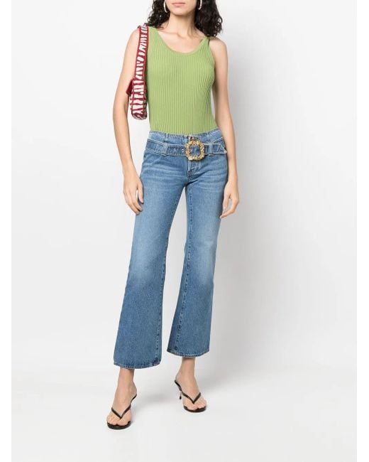 Cormio Blue Cropped Bootcut Jeans