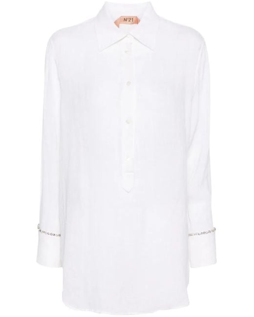 N°21 White Gem-Detailed Tunic