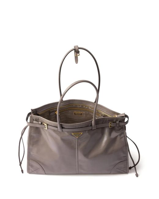 Borsa Tote Bonnie Grande di Prada in Brown