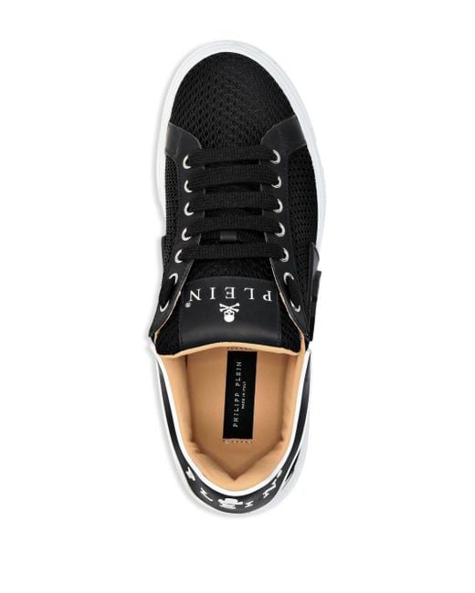 Philipp Plein Hexagon Low-top Sneakers in het Black