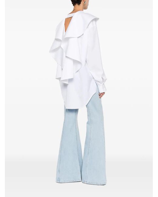 Viktor & Rolf White Volant-Detail Shirt