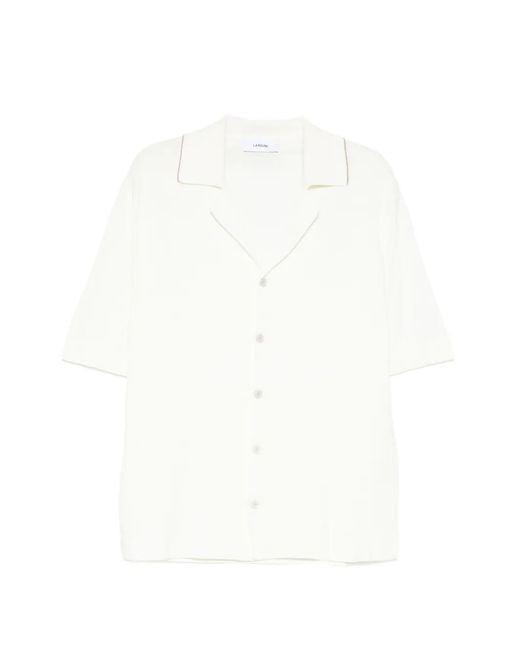 Lardini White Cotton Shirt for men