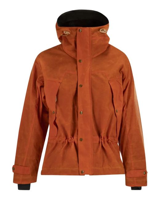 Ceccarelli Orange Hooded Raglan Sleeve Jacket for men