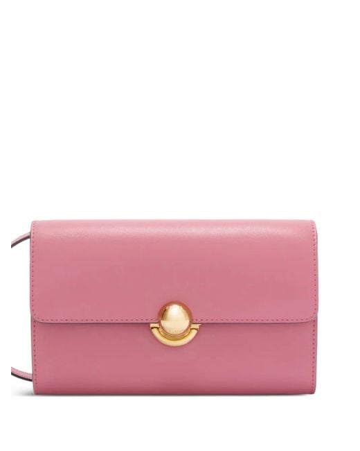 Furla Pink Ball-Clasp Leather Mini Bag