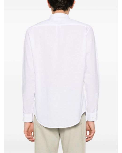Samsøe & Samsøe White Liam Slub-texture Shirt for men