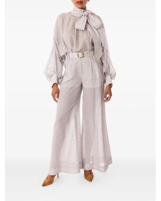 Zimmermann Pink Hypnotic Striped Blouse