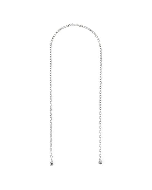 Judith Leiber White Cable-Link Shoulder Strap