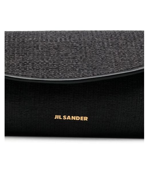 Jil Sander Black Small Cannolo Shoulder Bag