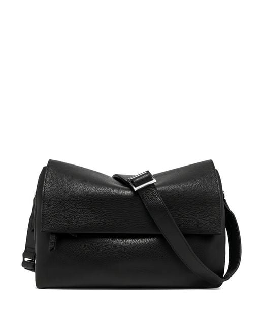 Gianni Chiarini Black Medium Three Grainy-Leather Shoulder Bag