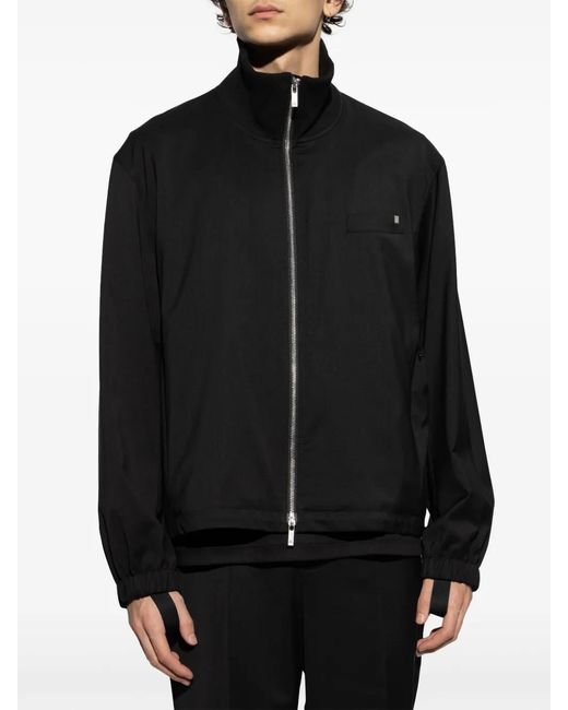 Helmut Lang Black Elasticated-Hem Jacket for men
