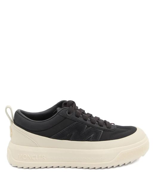 Moncler Black Altive Wildleder und Nubuck Leder Trainer