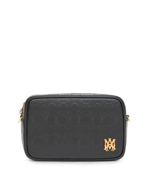 Amiri Gray Ma Quad Monogram Leather Shoulder Bag for men