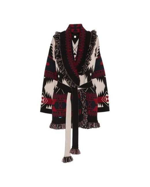 Alanui Black Fringe-Trim Cardigan