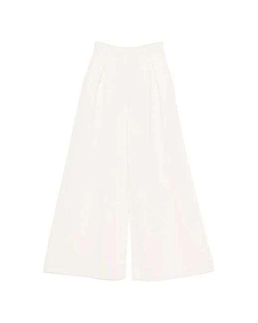 Max Mara White Logo-Appliqué Knitted Trousers