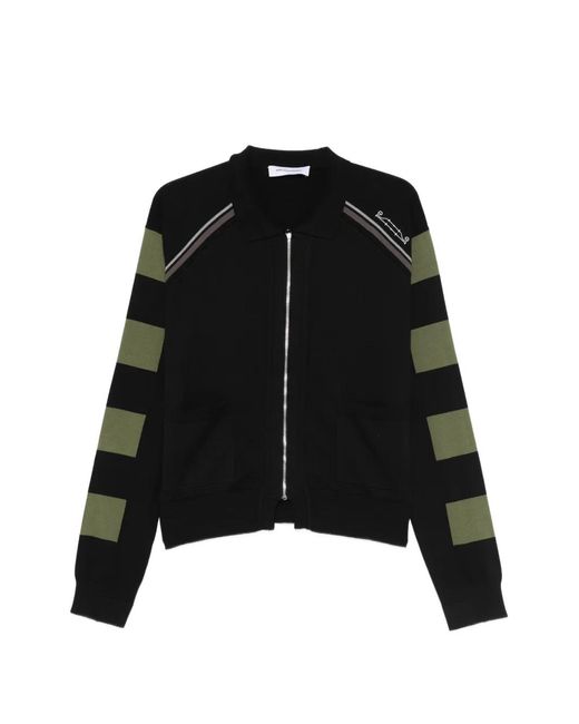 Kiko Kostadinov Black Kest Striped Cardigan for men