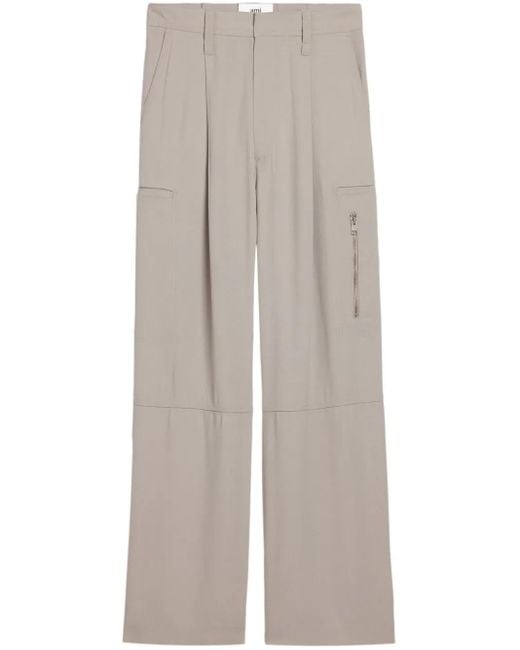 AMI Natural Straight-Leg Trousers for men