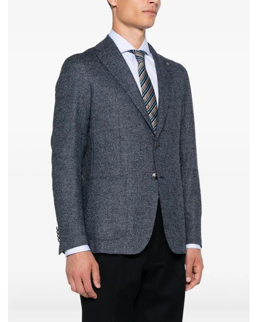 Tagliatore Blue Two-Button Jacket for men