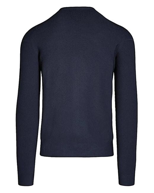 ALPHATAURI Blue Waffle-Knit Jumper for men