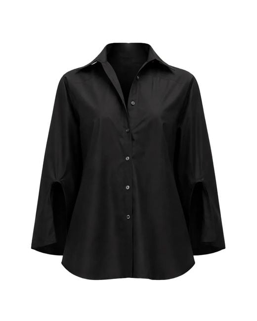 3.1 Phillip Lim Black Chemise À Manches En Cascade
