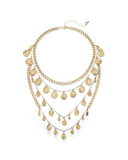 Edward Achour Paris Metallic Coin-Charm Multi-Chain Necklace