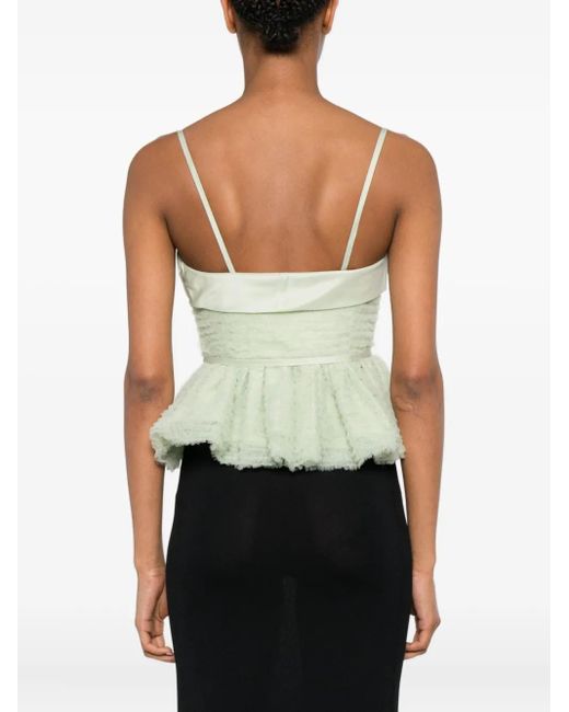 Viktor & Rolf White Tulle Ruffle Sleeveless Top
