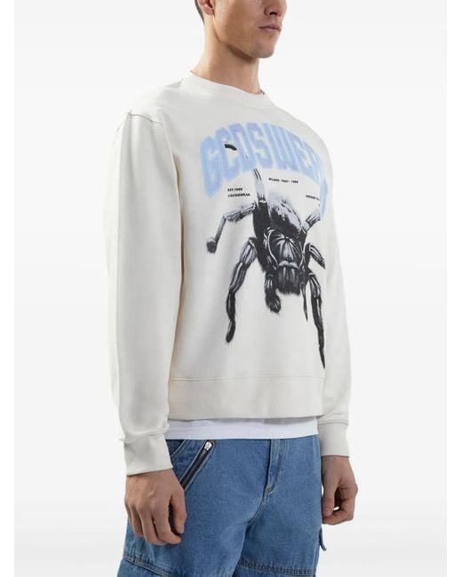 Gcds White Spider-Print Sweatshirt for men