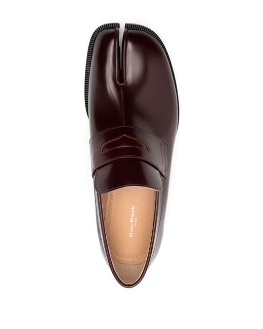 Maison Margiela Brown Tabi Leather Loafers for men
