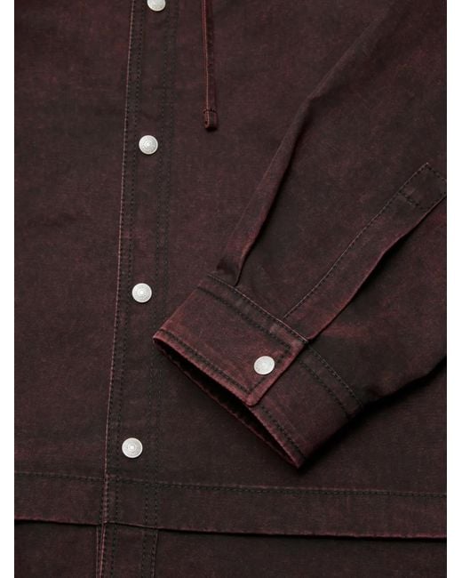 Acne Brown Hooded Organic Cotton Jacket for men