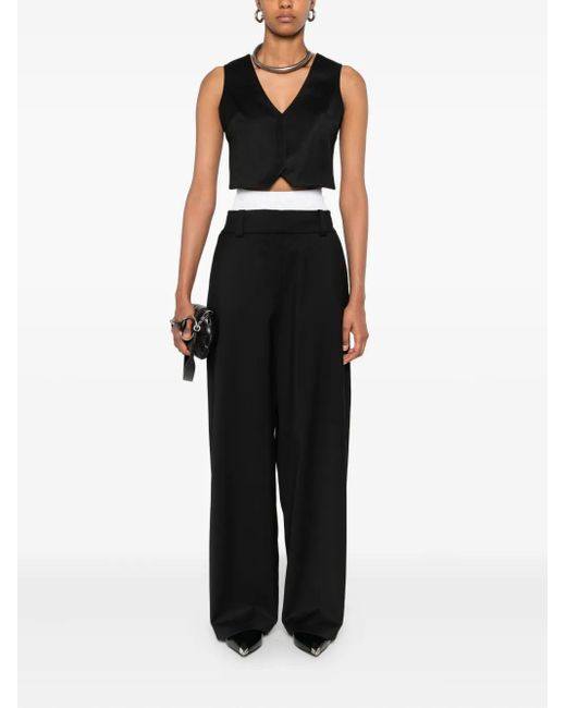 Vestiaire d'un Oiseau Libre Black Elasticated-Waistband Trousers