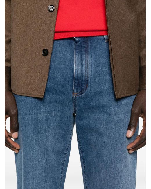 Zegna Blue Five-Pocket Jeans for men