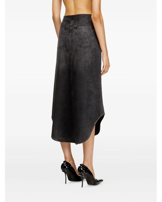 Camisa vaquera con dobladillo curvo DIESEL de color Black