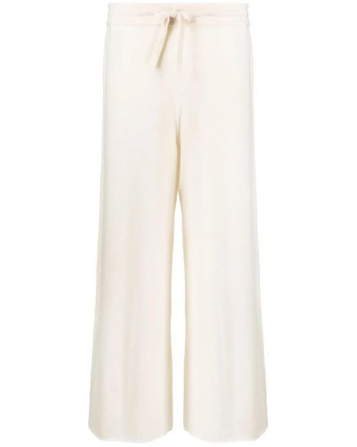 Jil Sander White Drawstring-Waist Cashmere Trousers