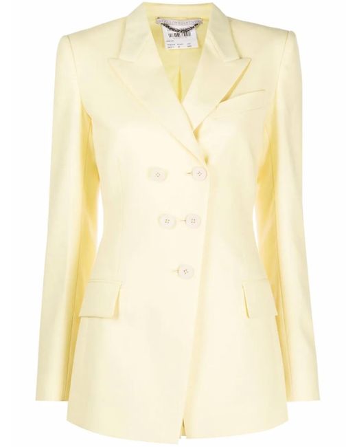 Stella McCartney Yellow Double-Breasted Blazer