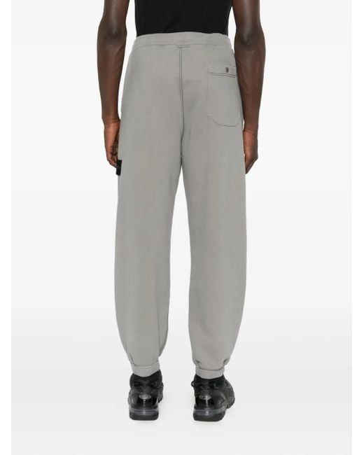 Stone Island Gray Cotton Track Pants for men