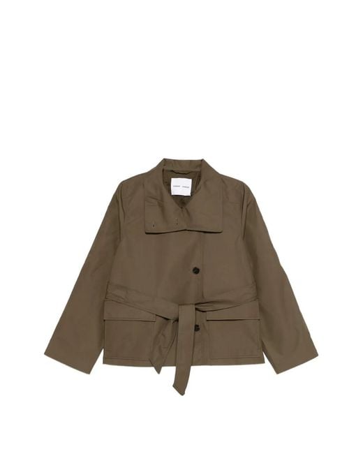 Buttoned Jacket Samsøe & Samsøe de color Brown