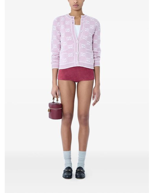 Gucci White Suede Mini Shorts