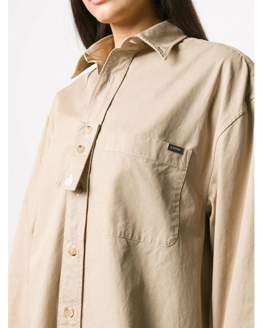 Camicia Oversize di Lanvin in Natural da Uomo