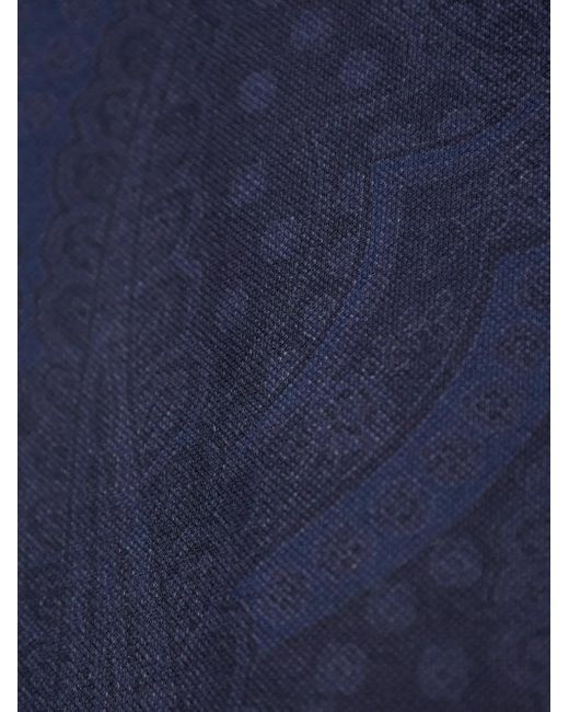 Etro Blue Patterned Polo for men