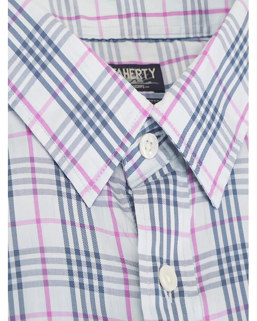 Faherty Brand Blue Movement Check-Pattern Button-Down Shirt for men