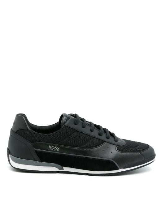 HUGO Black Saturn Low-Top Sneakers