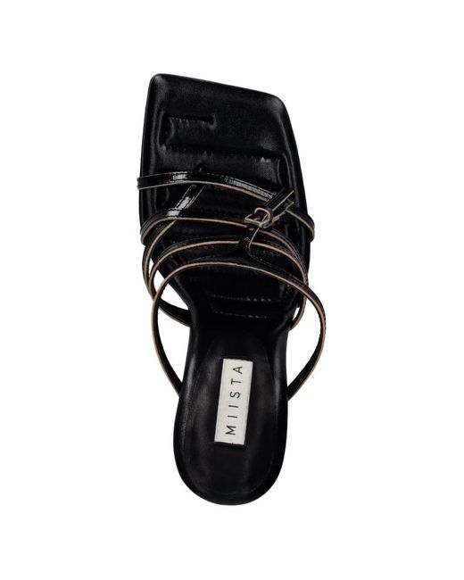 Miista White Strappy Square-Toe Sandals