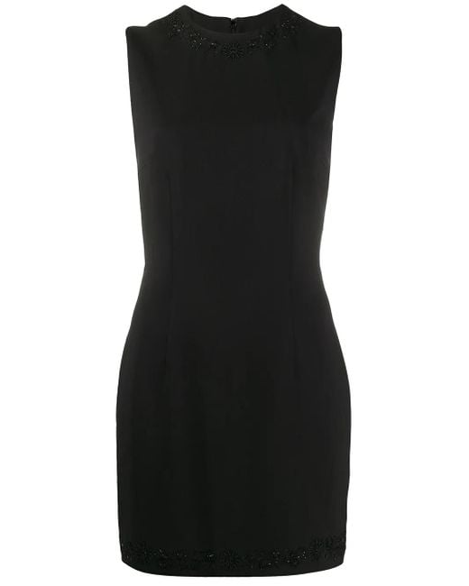 DSquared² Black Bead Embellished Mini Dress