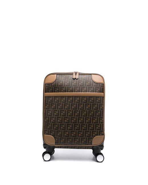 Fendi Brown Ff Print Small Suitcase for men