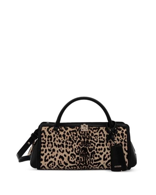Guess Black Audrey Logo-Plaque Tote Bag