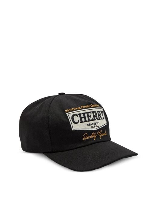 CHERRY LA Black Logo-Patch Baseball Cap for men