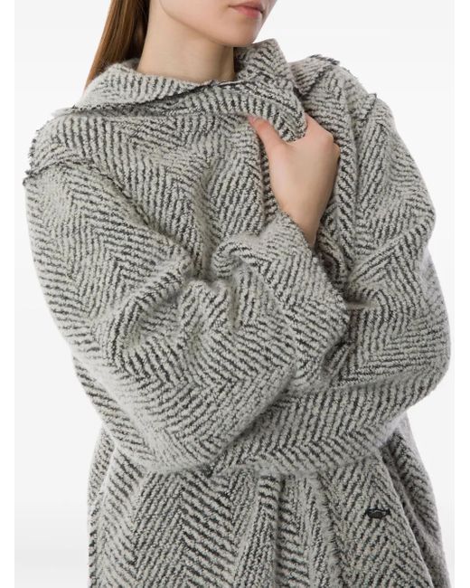 Alberta Ferretti Gray Long Coat