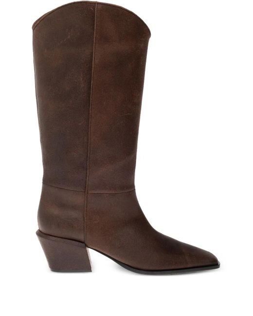 Paris Texas Brown 50Mm Bettina Leather Pointed-Toe Boots